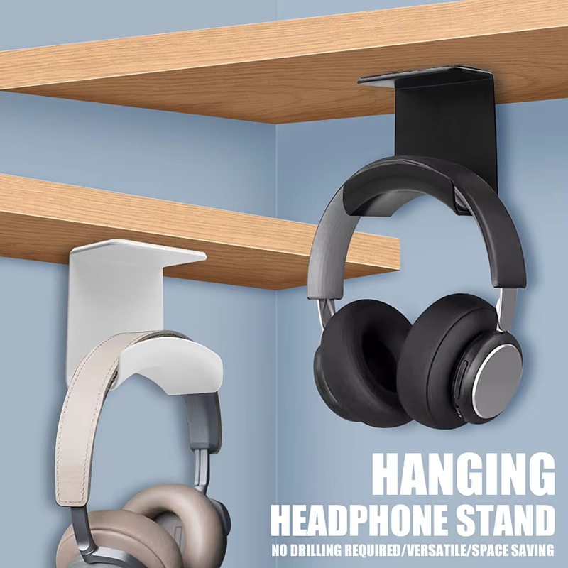 Headphone Stand Desk - Uniwersalny samoprzylepny plastikowy uchwyt na słuchawki