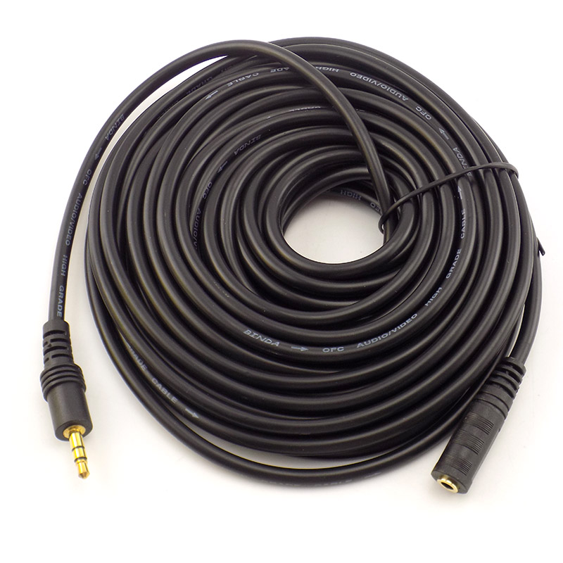 Cable Extension 3.5 - 1.5/3/5/10M 3.5mm Stereo męski na żeński