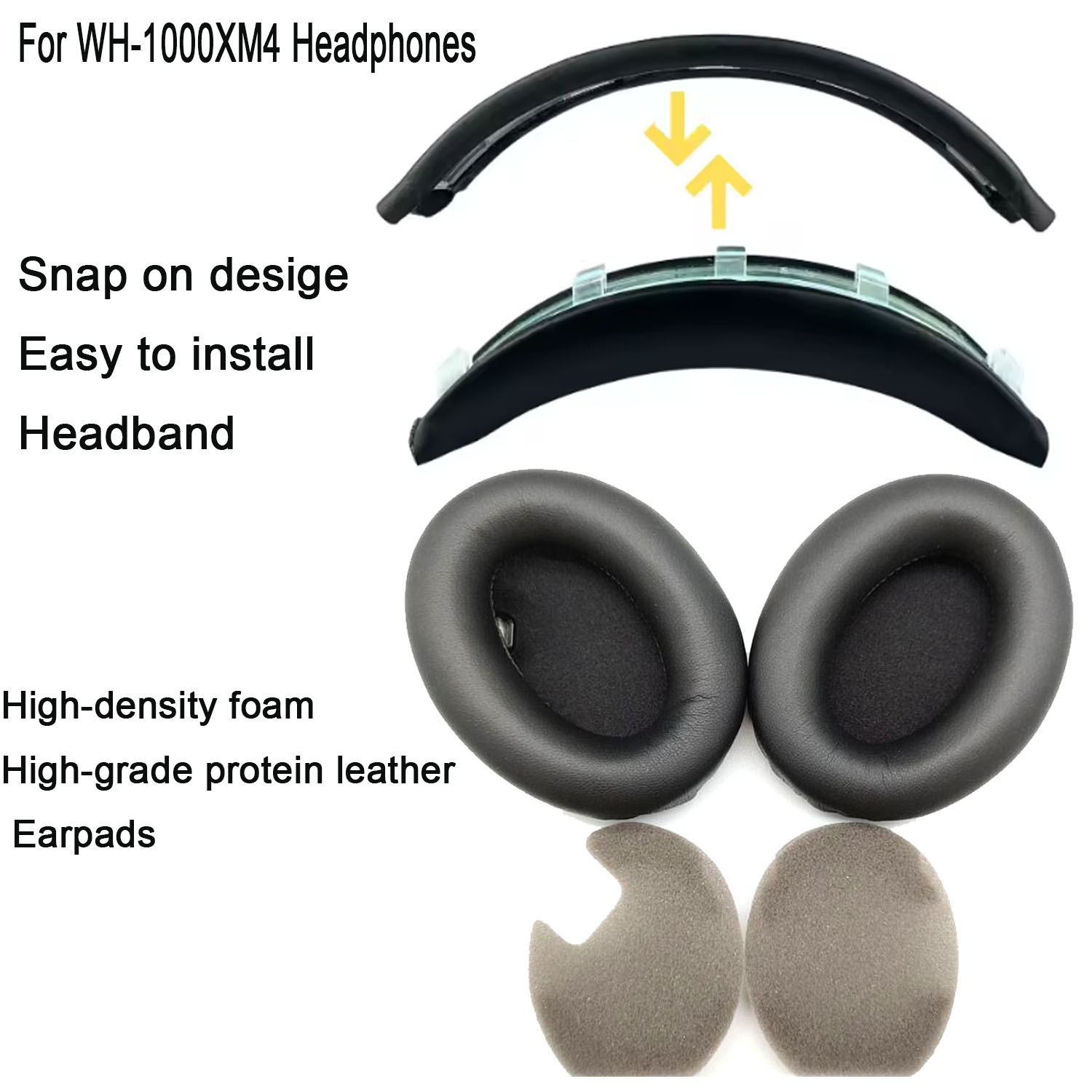 Sony Headphone Wh-1000Xm4 - WH1000XM4 Łatwe w montażu nauszniki z