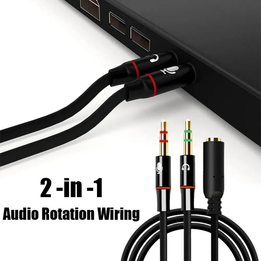 Audio Splitter Y - Adapter/rozdzielacz audio słuchawkowy 3.5mm żeński na